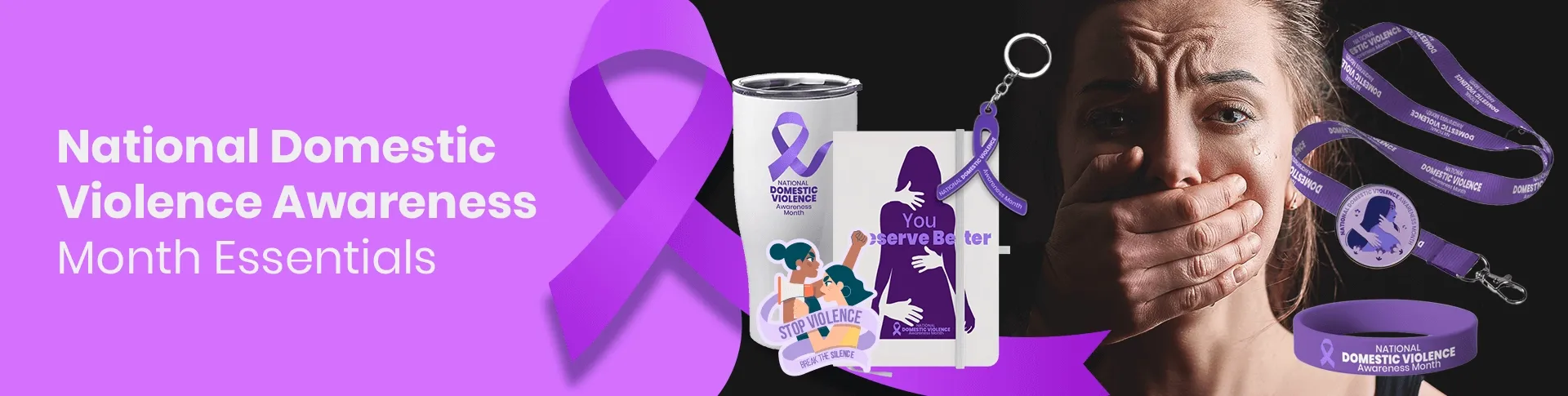CustomHatsNow.Com National Domestic Violence Awareness Month