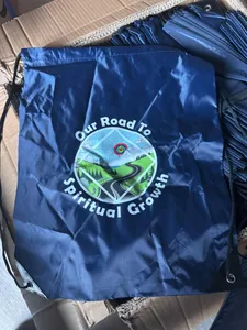 CustomHatsNow.Com - Custom Polyester Drawstring Bag