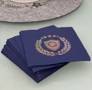 CustomHatsNow.Com - Custom Foil Stamped Beverage Napkin