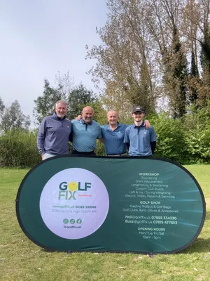 Oval Pop Up Banners - Charity Golf Day