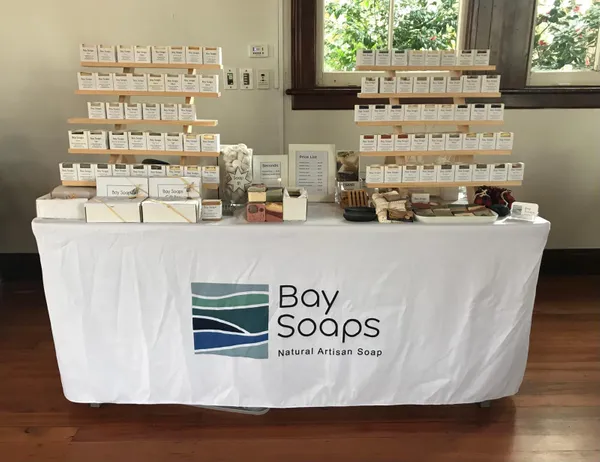 Set up at the Boutique market in Nelson Tablecloth looks great and I will order another as a spare