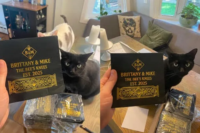 CustomHatsNow.Com - Custom Foil Stamped Beverage Napkin