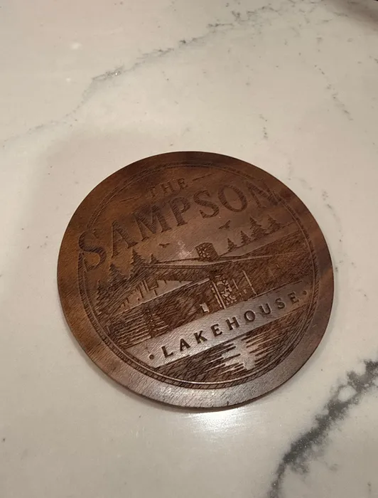 CustomHatsNow.Com - Custom Handmade Walnut Coaster