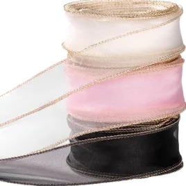 Blank Metallic Edge Wavy Ribbon - Custom Hats Now