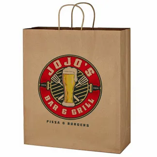 Custom Kraft Brown Paper Bag - Custom Hats Now