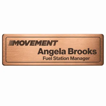 Engraved Metal Name Badges - Custom Hats Now