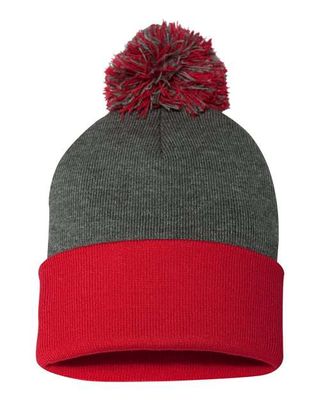Dark Heather Grey/ Red Dark Heather Grey/ Red - Custom Hats Now