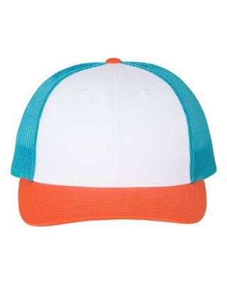 White/ Blue Hawaiin/ Pale Orange White/ Blue Hawaiin/ Pale Orange - Custom Hats Now