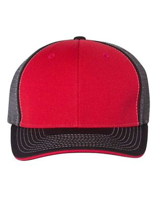 Red/ Charcoal/ Black Tri Red/ Charcoal/ Black Tri - Custom Hats Now