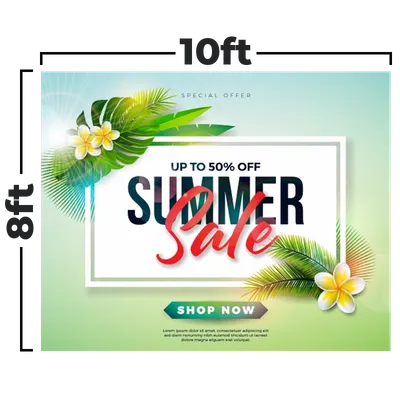 10 x 8 ft - Custom Hats Now