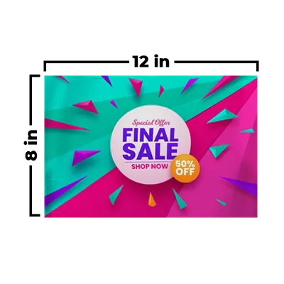 12 x 8 in 12 x 8 in - Custom Hats Now