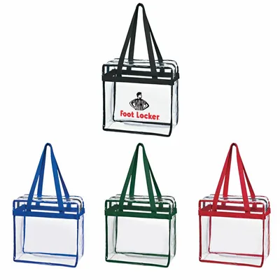 Custom Clear Zipper Tote Bag