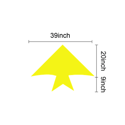 20in L x 39in W (9in Tail Length)