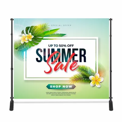 Adjustable Stand Banners - Custom Hats Now