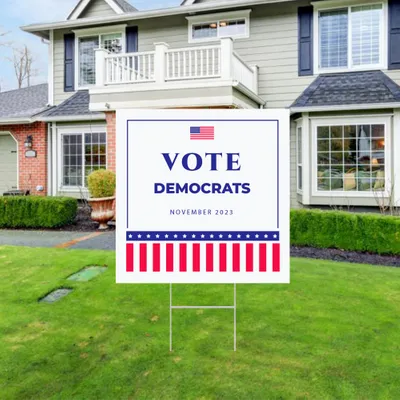 Custom Democrats Vote Yard Sign