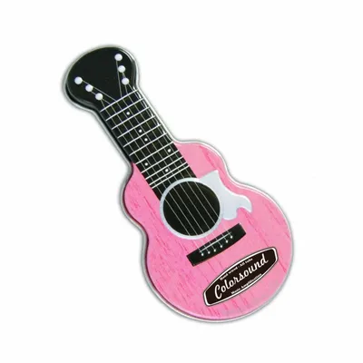 Pink Acoustic Guitar Shaped Mint Tin - Custom Hats Now