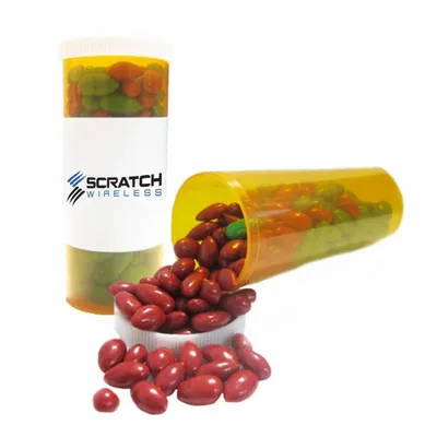 Small Promo Pill Bottles-Chocolate Sunflower Seeds - Custom Hats Now