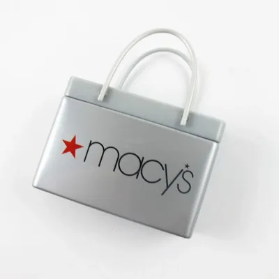 Silver Shopping Bag Tin - Tote Bags Now