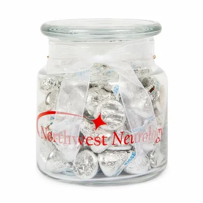 22oz. Glass Jar - Hershey's Chocolate Kisses - Custom Hats Now