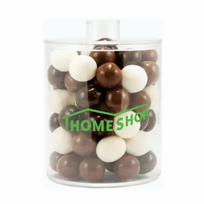 Cylinder Acrylic Gift Jars - Malt Balls - Custom Hats Now