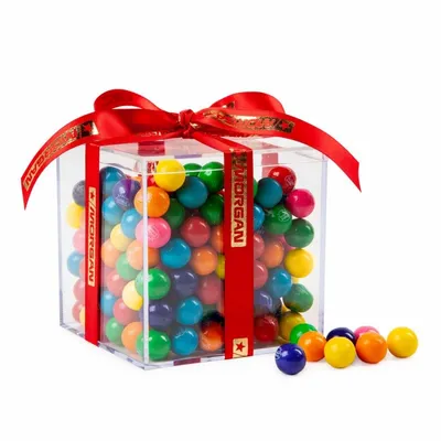 Cube Acrylic Gift Jars - Mini Gumballs - Custom Hats Now