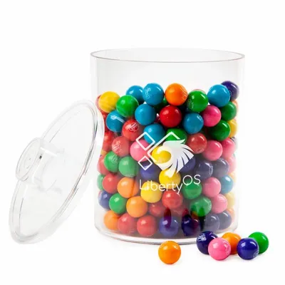 Cylinder Acrylic Gift Jars - Gumballs - Custom Hats Now