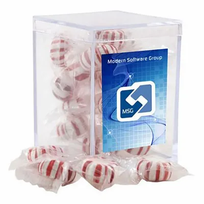 Small Acrylic Candy Box with Starlight Mints - Custom Hats Now