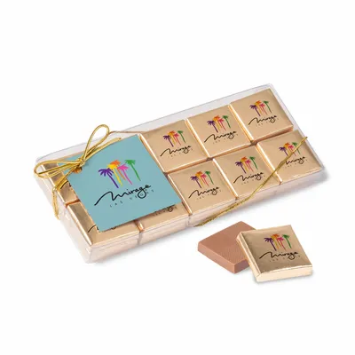 Twenty Piece Chocolate Foiled Square Box-Full Color - Custom Hats Now
