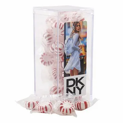 Large Rectangular Acrylic Candy Box with Starlight Mints - Custom Hats Now