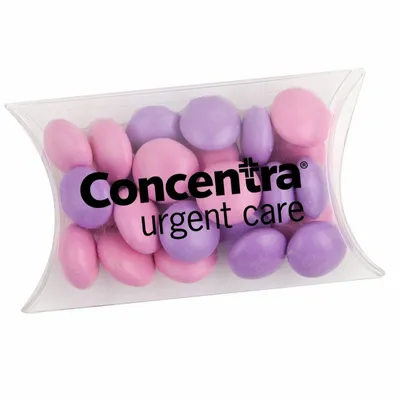 Small Pillow Acetate Box with Chocolate Buttons - Custom Hats Now