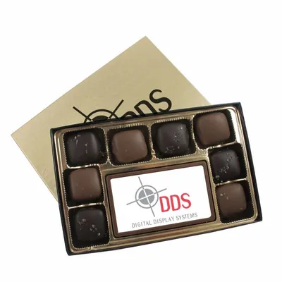 8 Piece Sea Salt Caramels with Digital Printed Centerpiece - Custom Hats Now