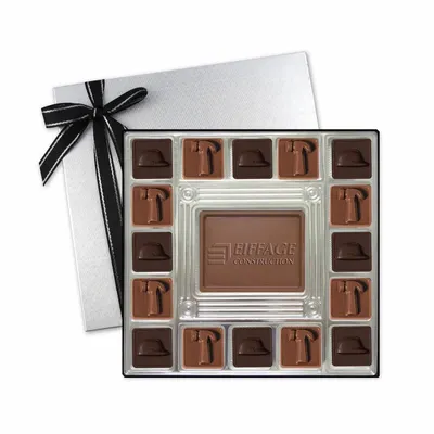 Custom Chocolate Squares Gift Box (13 1/2oz.) - Custom Hats Now