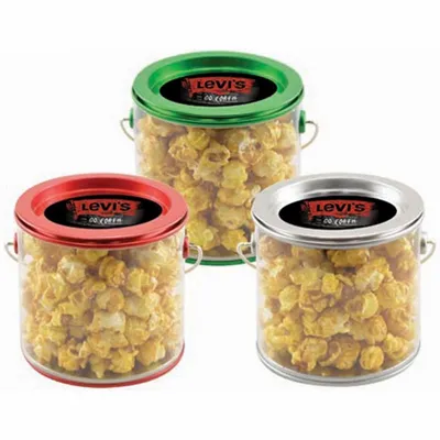 Tin Pail with Caramel Popcorn - Custom Hats Now