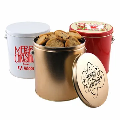 1 Gallon Gift Tin with Cookies - Tote Bags Now