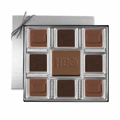 Custom Chocolate Squares Gift Box (6 oz.) - Custom Hats Now