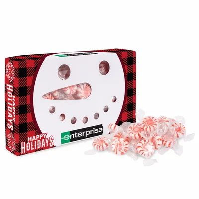 Snowman Die Cut Box with Starlight Mints - Custom Hats Now