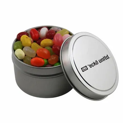 Round Tin with Jelly Bellies - SBF3100 - Tote Bags Now
