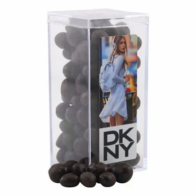 Acrylic Box with Chocolate Espresso Beans - Medium - Custom Hats Now