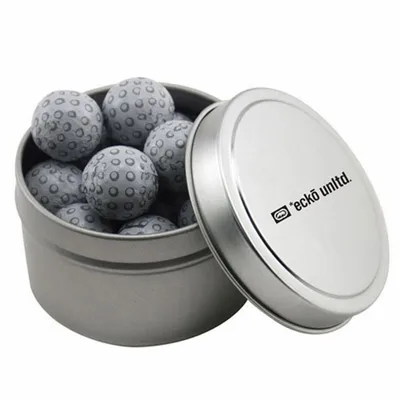 Round Tin with Chocolate Golf Balls - SBF3100 - Tote Bags Now