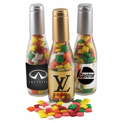 Champagne Bottle w/ Mini Chicklets 8" - Tote Bags Now