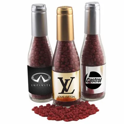 Champagne Bottle with Red Hots 8" - Tote Bags Now