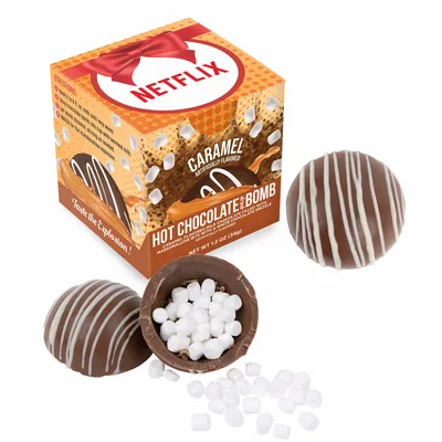 Hot Chocolate Bomb Caramel Flavor in Full Color Box - Custom Hats Now