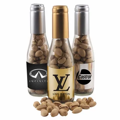 Champagne Bottle w/ Pistachios 8" - Tote Bags Now