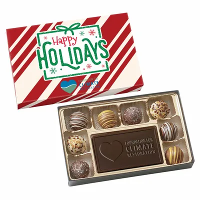 Truffle Gift Box Full Color Lid with 8 Truffles - Custom Hats Now