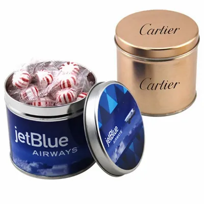 Round Tin with Starlight Peppermints - SBF4100 - Custom Hats Now