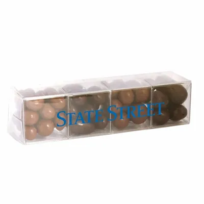 4 Cube Acetate Gift Box with Chocolate Covered Treats - Tote Bags Now