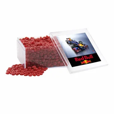 Acrylic Box with Red Hots - Large - Custom Hats Now