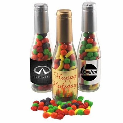 Champagne Bottle with Candy Fruitz 8" - Tote Bags Now
