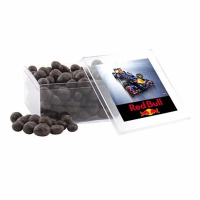 Acrylic Box with Choc Espresso Beans - Large - Custom Hats Now