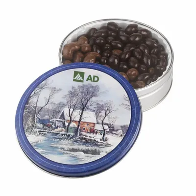 Glad Tidings Tins - Dark Choc Almonds & Milk Choc Cashews - Custom Hats Now
